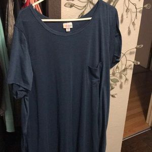 LuLaRoe 3X Plus Size Navy Blue Carly